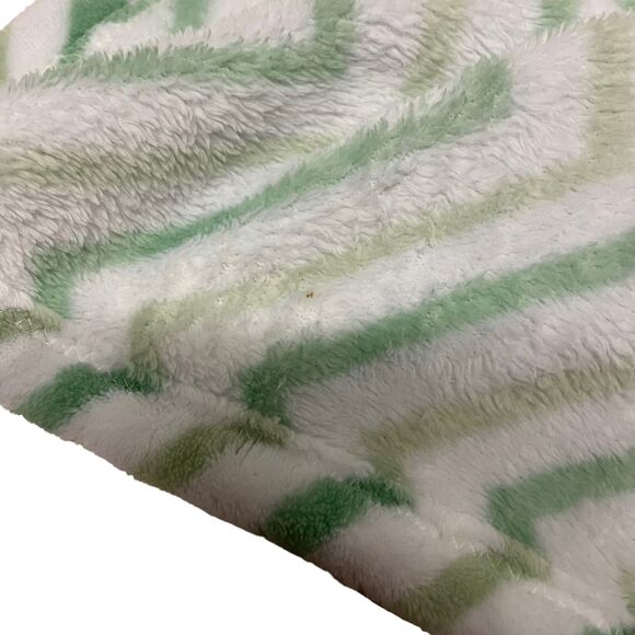 SL Home Fashions Baby Lovey Green Frog Prince Chevron Fleece Lovie - Picture 6 of 6